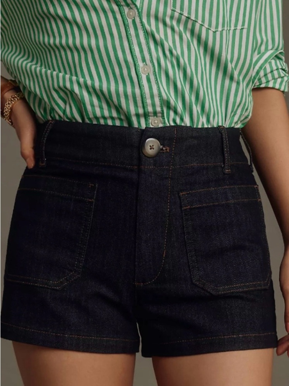 Anthropologie | NWT Maeve ‘The Colette’ High-Rise Dark Blue Denim Shorts - sz 30